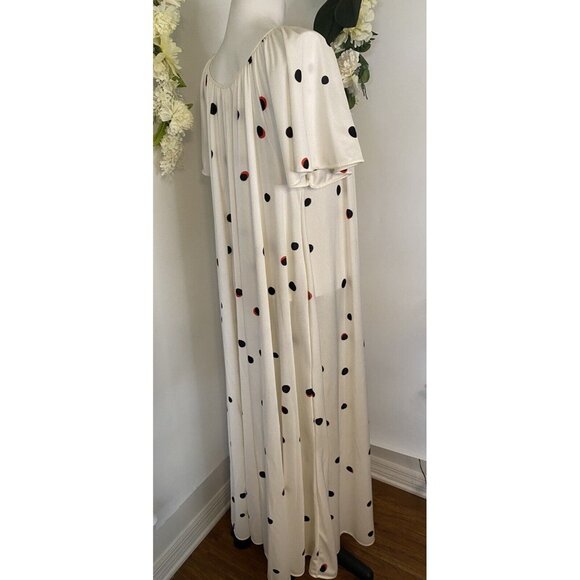 Sterling Sophisticates Vtg House Coat Dress MuMu Lounger Granny Robe Maxi Sz M - Picture 14 of 16